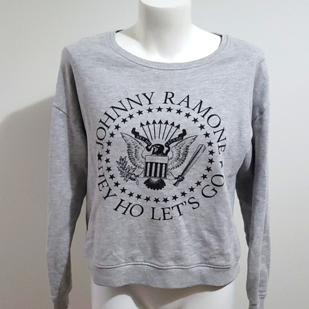 Johny Ramone Army sweatshirt Size 10 in grey with black print - Picture 1 of 8